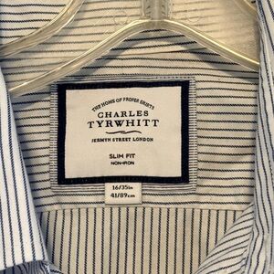 Charles Tyrwhitt Navy Pinstripe Dress Shirt